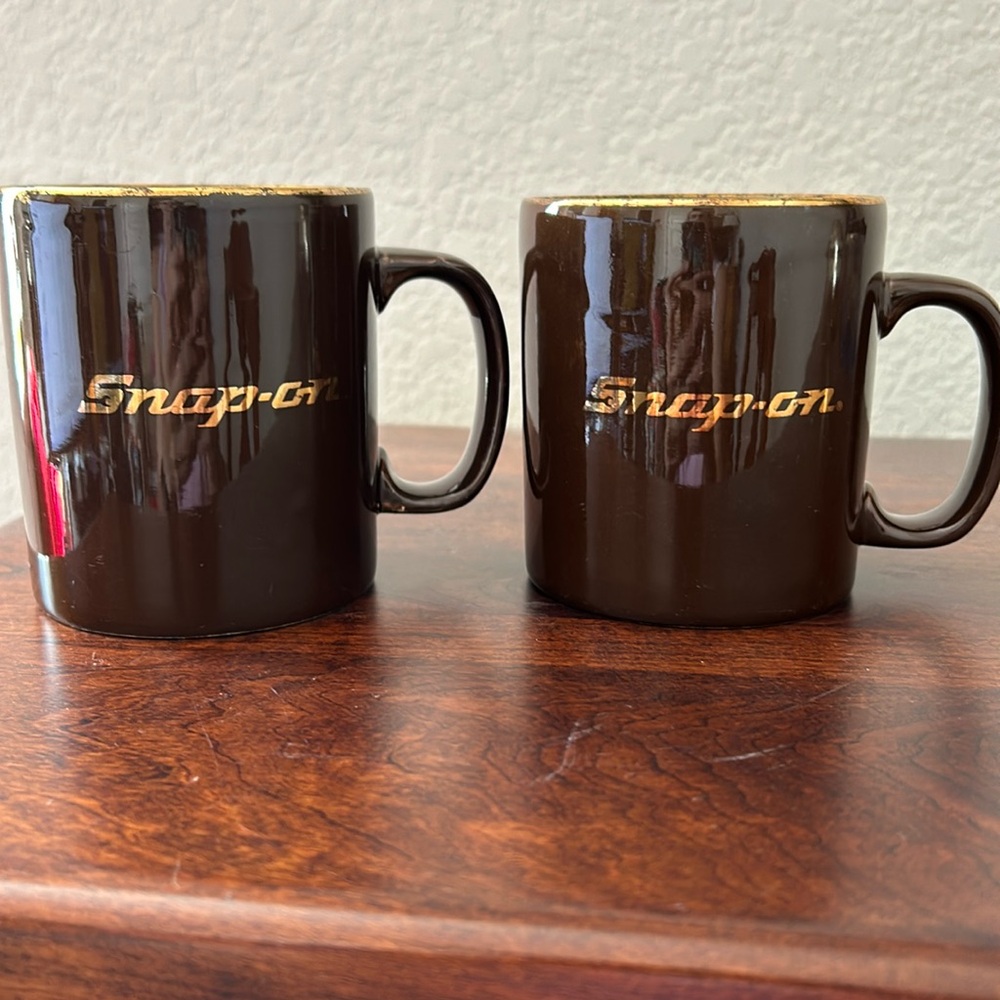 Vintage Kiln Craft Snap-On Coffee Mugs - set of 2